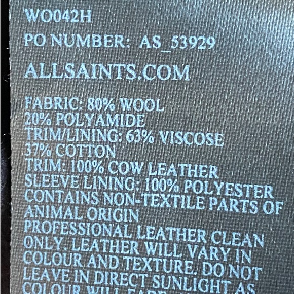 All Saints Roux Wool Jacket - Picture 6 of 8